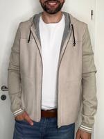 NEU! Bugatti Herren Hoodie-Jacke – Gr. 52 – Beige – Veloursleder Hessen - Limburg Vorschau