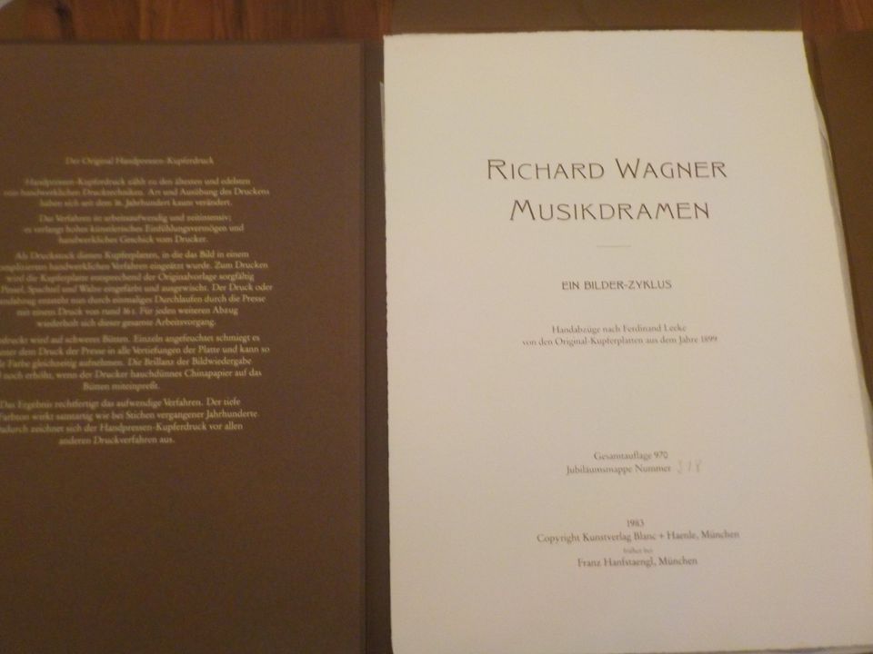 Richard Wagner. Musikdramen. Ein Bilder-Zyklus. Handabzüge in Kirchheim unter Teck