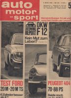 Auto Motor und Sport Ausgabe 5/1965 Bayern - Wiesentheid Vorschau