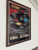 Bild mit Holzrahmen Vinyl Schallplatten 32x42 cm Bayern - Starnberg Vorschau