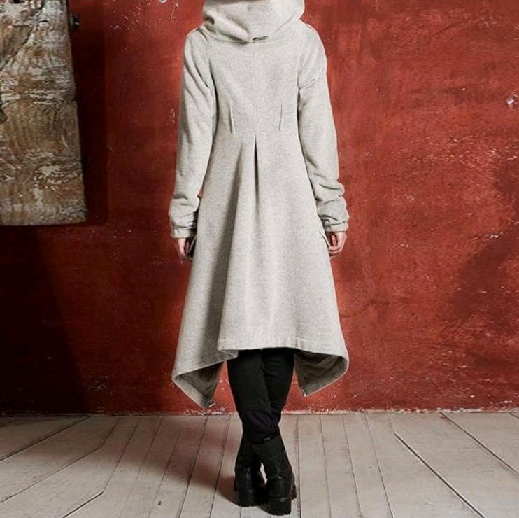Damen Mantel Hood Hoodie Kapuzenmantel Grau Größe M in Westerkappeln
