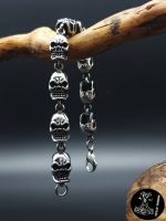 Armband Totenkopf Skulls Edelstahl Hochwertig Gothic Geschenk NEU Sachsen-Anhalt - Spickendorf Vorschau