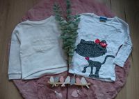 Langarmshirt weiß Katze Herz warm Mädchen Gr. 98/104 H&M Topolino Niedersachsen - Rühen Vorschau