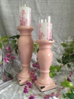 2 Kerzenhalter Kerzenständer Kerzenleuchter Shabby rosa Niedersachsen - Hanstedt Vorschau