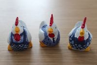 3 Hühner in blau / weiß Ostern Niedersachsen - Melle Vorschau