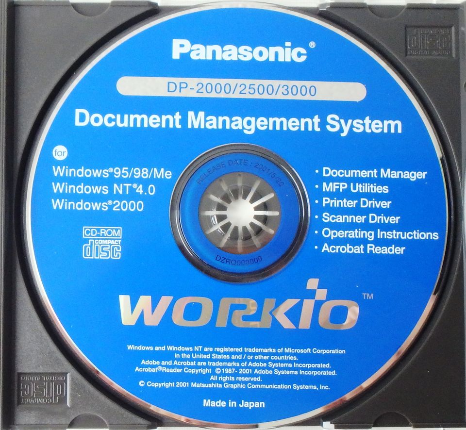 Panasonic WORKIO DP-2000/2500/3000 CD-ROM 2001 in Heidelberg