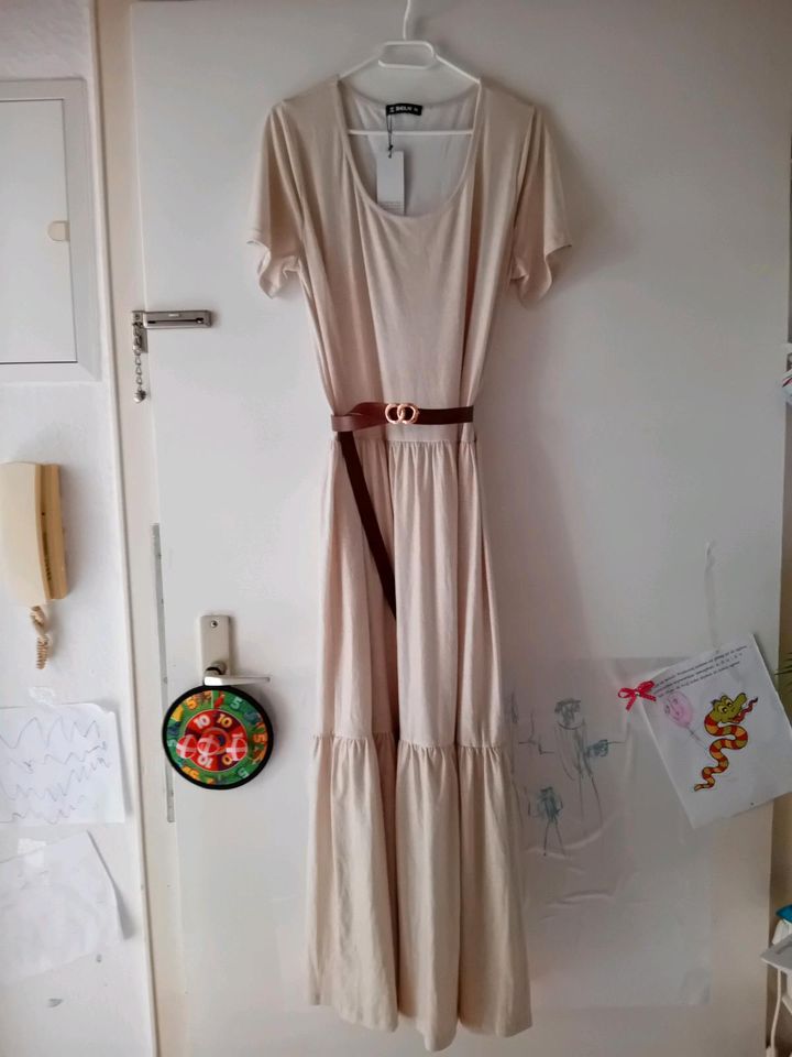 Neu Kleid Sommer M 38 beige in Bremerhaven