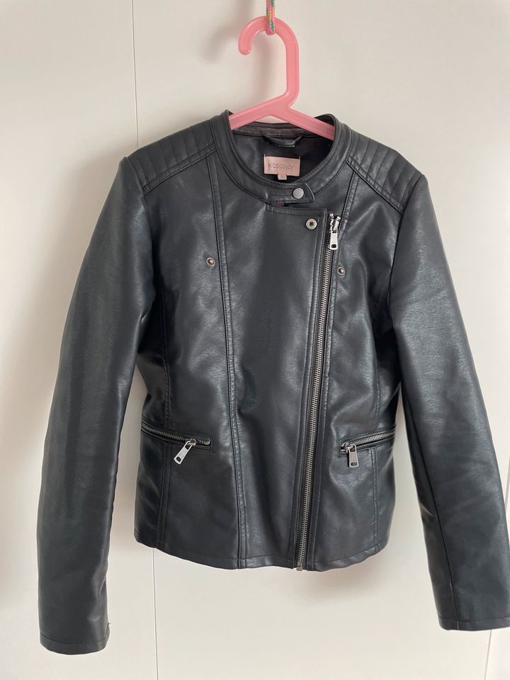 Kids only Lederjacke Kunstleder Biker Gr 152 in Hockenheim