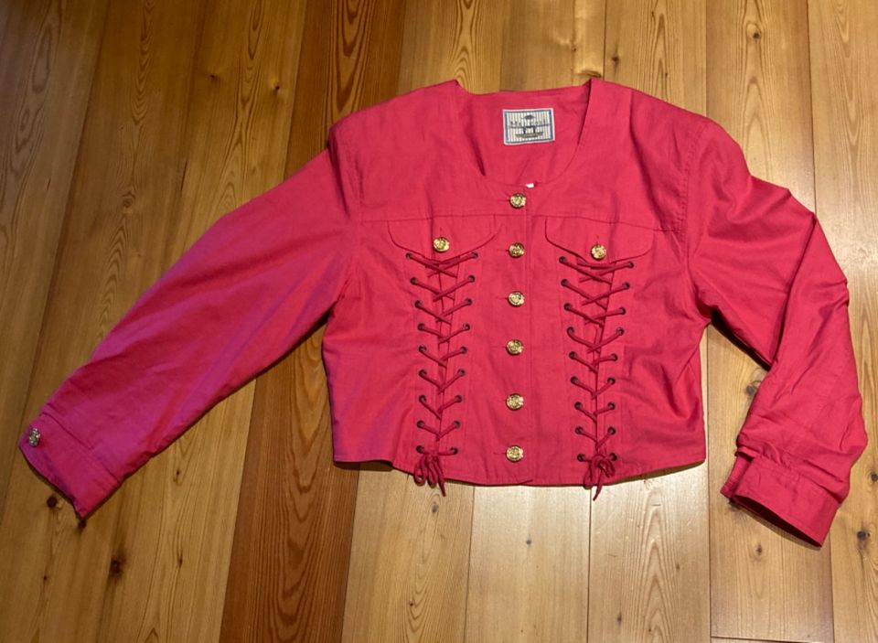 MELROSE, topmodische Damen-Sommerjacke, rot, Gr. 42 - Vintage in Steiningen