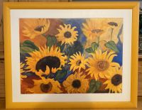Großes Sonnenblumenbild mit schönem Rahmen (80 x 100 cm) Hessen - Echzell  Vorschau