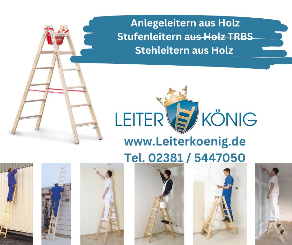 Holzleitern Sprossenleiter Anlegeleitern aus Holz ⭐️NEU⭐️ in Hamm