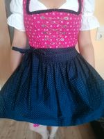 Süßes Dirndl in Pink mit blauer Schürze größe 44 Thüringen - Waltershausen Vorschau