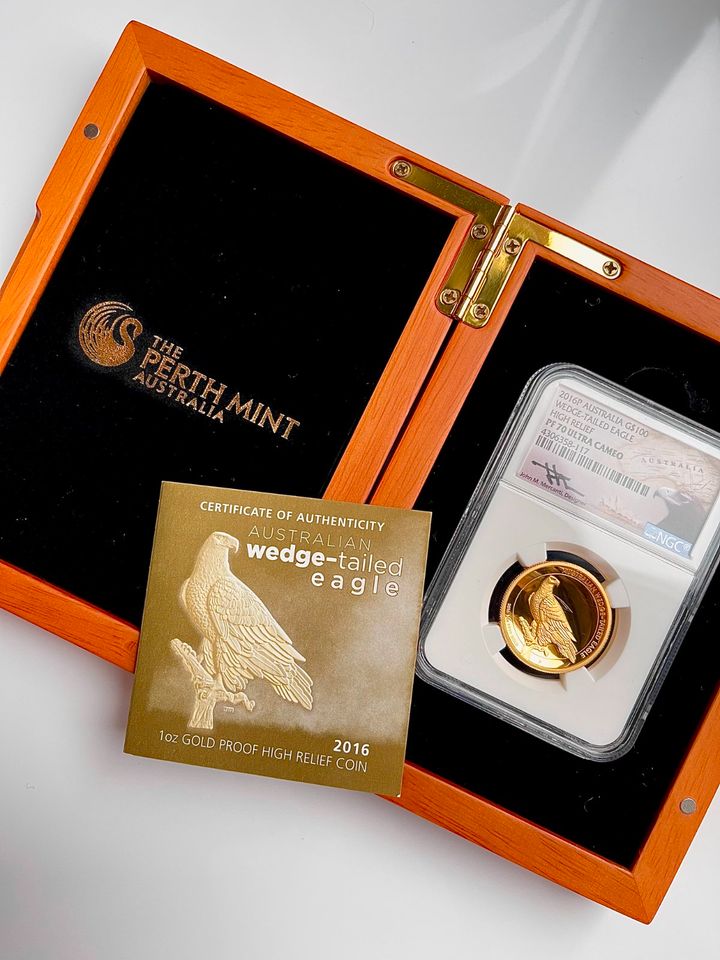 Goldmünze Wedge-Tailed Eagle 1 oz 2016 PP Gold NGC PF70 UCAM in Wiesbaden