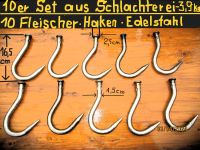 10er Set: 10 Edelstahl - Fleischerhaken - aus Schlachterei Niedersachsen - Lemgow Vorschau