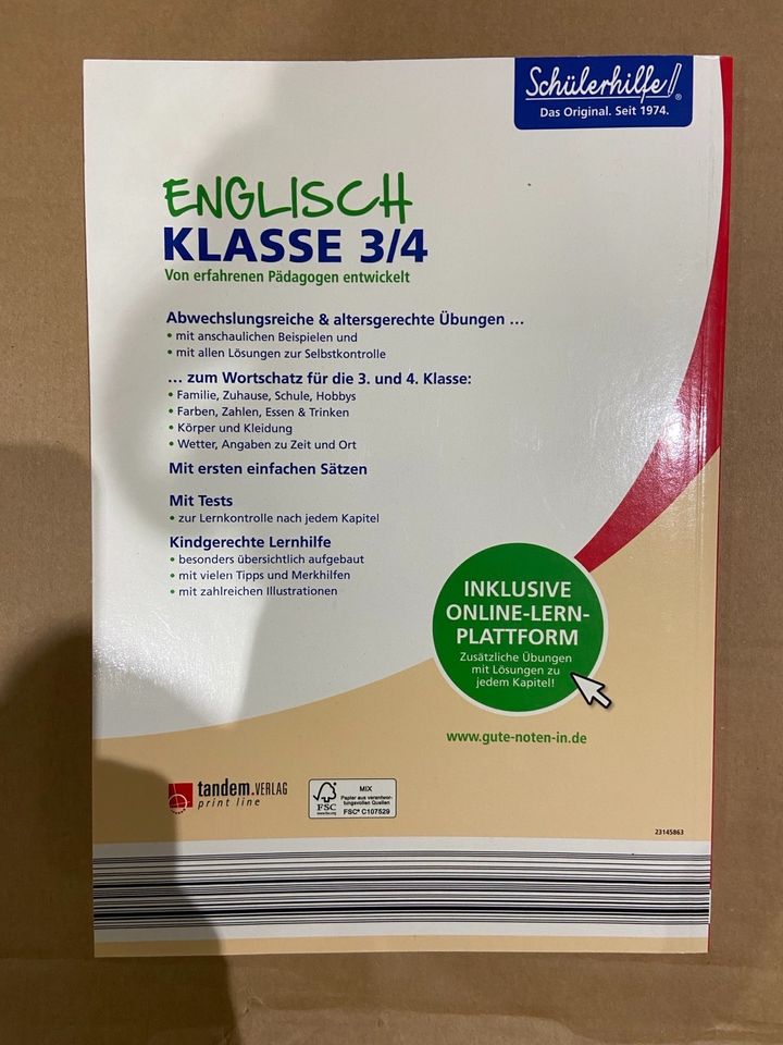 Schülerhilfe "Gute Noten in Englisch" Klasse 3/4 in Oftersheim