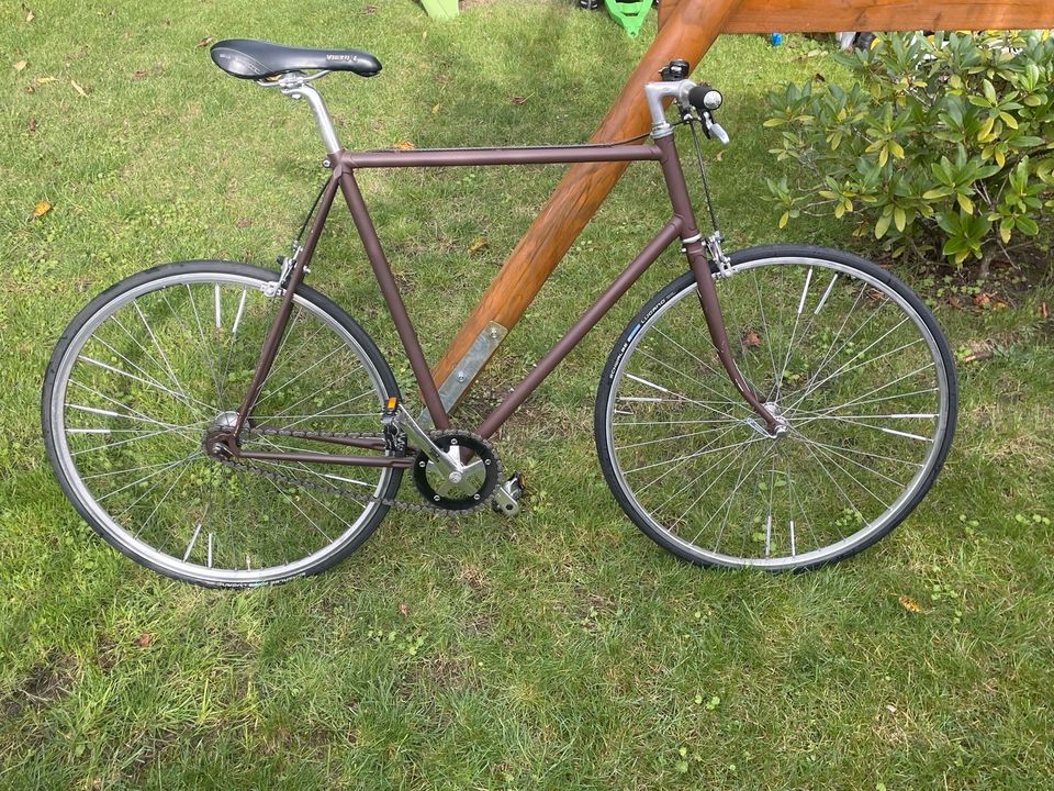 Vintage Singlespeed / Fixie Rennrad Stahlrahmen RH60 Retro in Harsewinkel