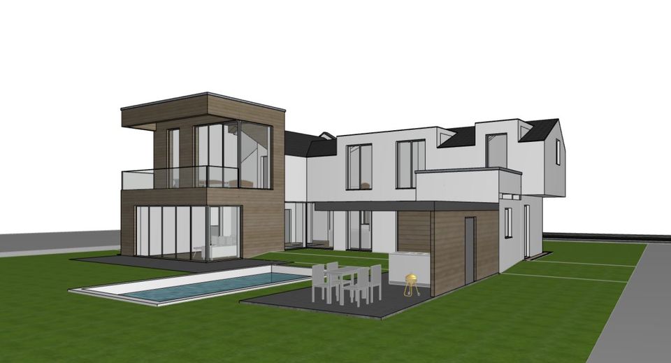 So könnte Ihr Haus aussehen - Baugrundstück mit Baugenehmigung und Planung in Meddewade