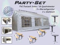 Party-Set PVC Zelt 6x3m Stehtisch Bierzeltgarnitur mieten leihen Nordrhein-Westfalen - Balve Vorschau