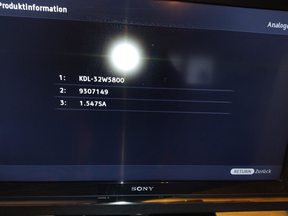 TV "Sony Bravia KDL-32W5800", gebraucht, funkioniert, inkl. Fernb in Tröstau