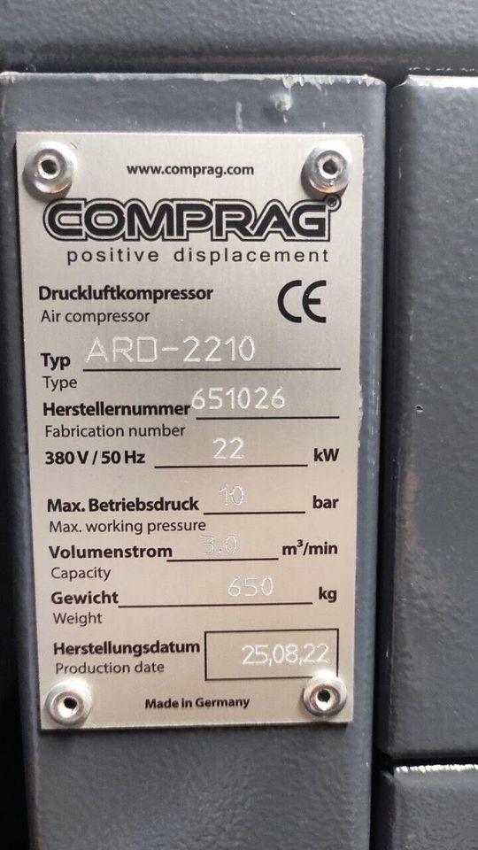 Schraubenkompressor (Screw Air Compressor) ARD15-10/500, 3 m³/min in Schenefeld