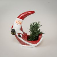 Weihnachtsmann Deko Keramik Mond Laterne Schuh Vase Übertopf Neu Lichtentanne - Ebersbrunn Vorschau