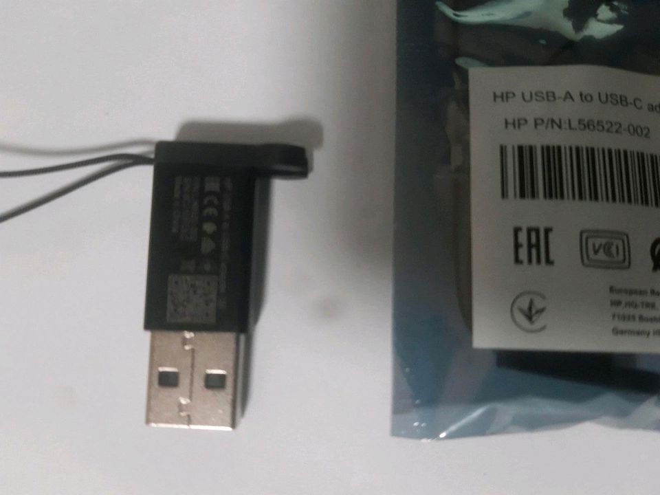 USB-A zu USB-C adapter G2 HP P/N: L56522-002, 9 Euro, in Hochdorf (Riß)