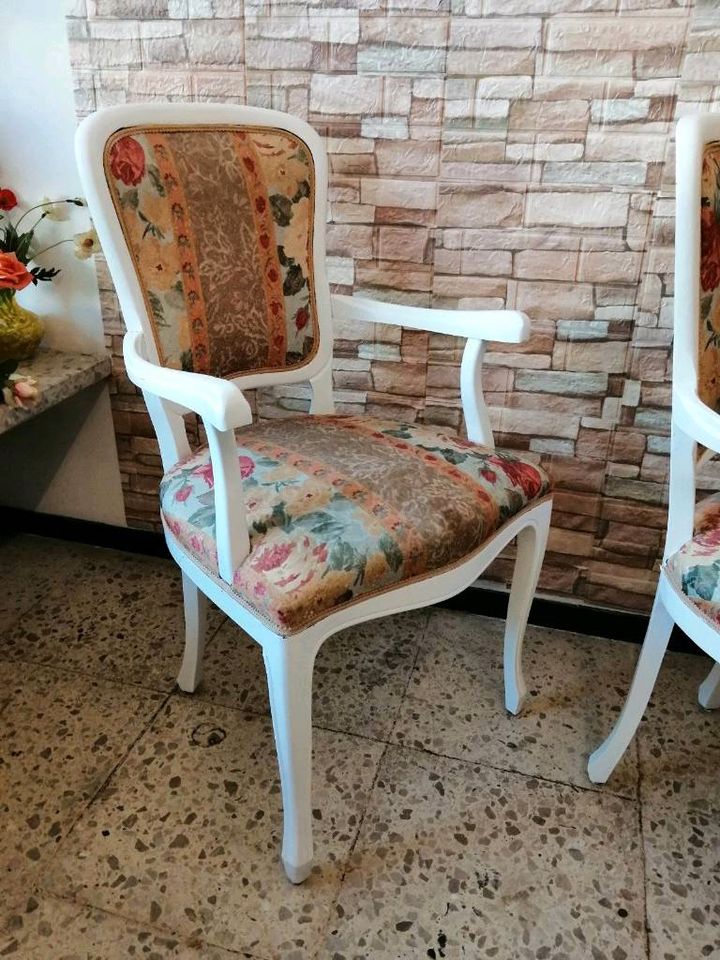 2 x Barock stil Stühle Sessel Shabby Armlehnstuhl je 70 € in Taunusstein