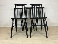 5 Vintage Stühle dining chairs TAPIOVAARA ASKO 60er black Niedersachsen - Delmenhorst Vorschau