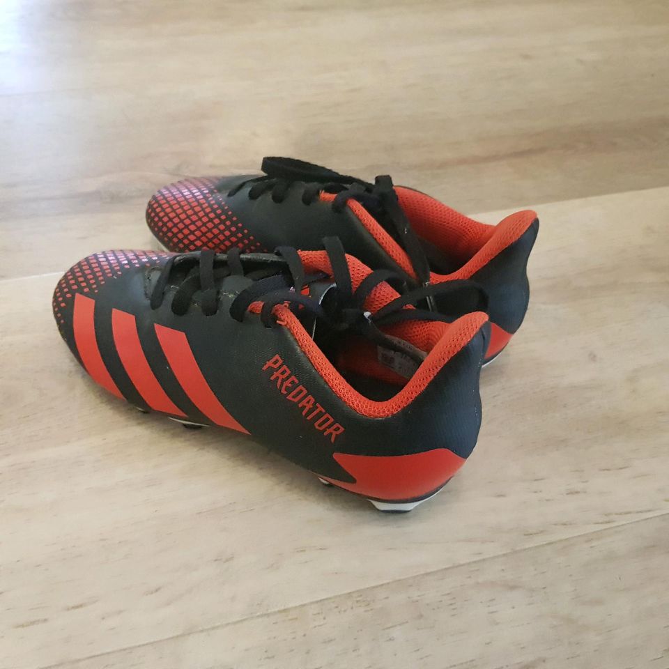 Rot / schwarze Fußballschuhe von Adidas Predator in Ostheim