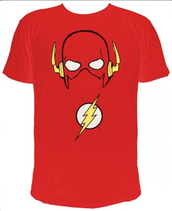 The Flash - "Flash's Maske" - Herren T-Shirt rot - Größe L in Gera