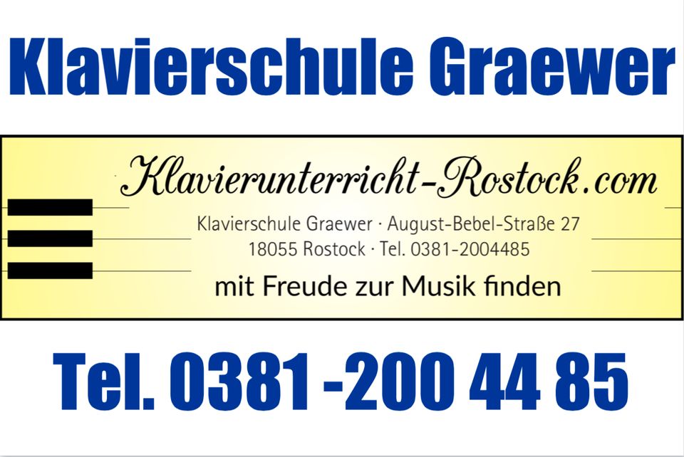 Musikschule Graewer - Klavierunterricht in Rostocks Zentrum in Rostock