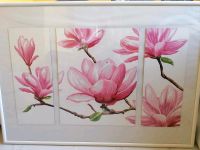 3teiliges Bild Magnolien gemalt Meisterklasse Triptychon Sachsen - Dorfchemnitz Vorschau