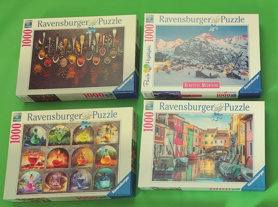 4 Ravensburger Puzzle 1000 Teile in Aachen