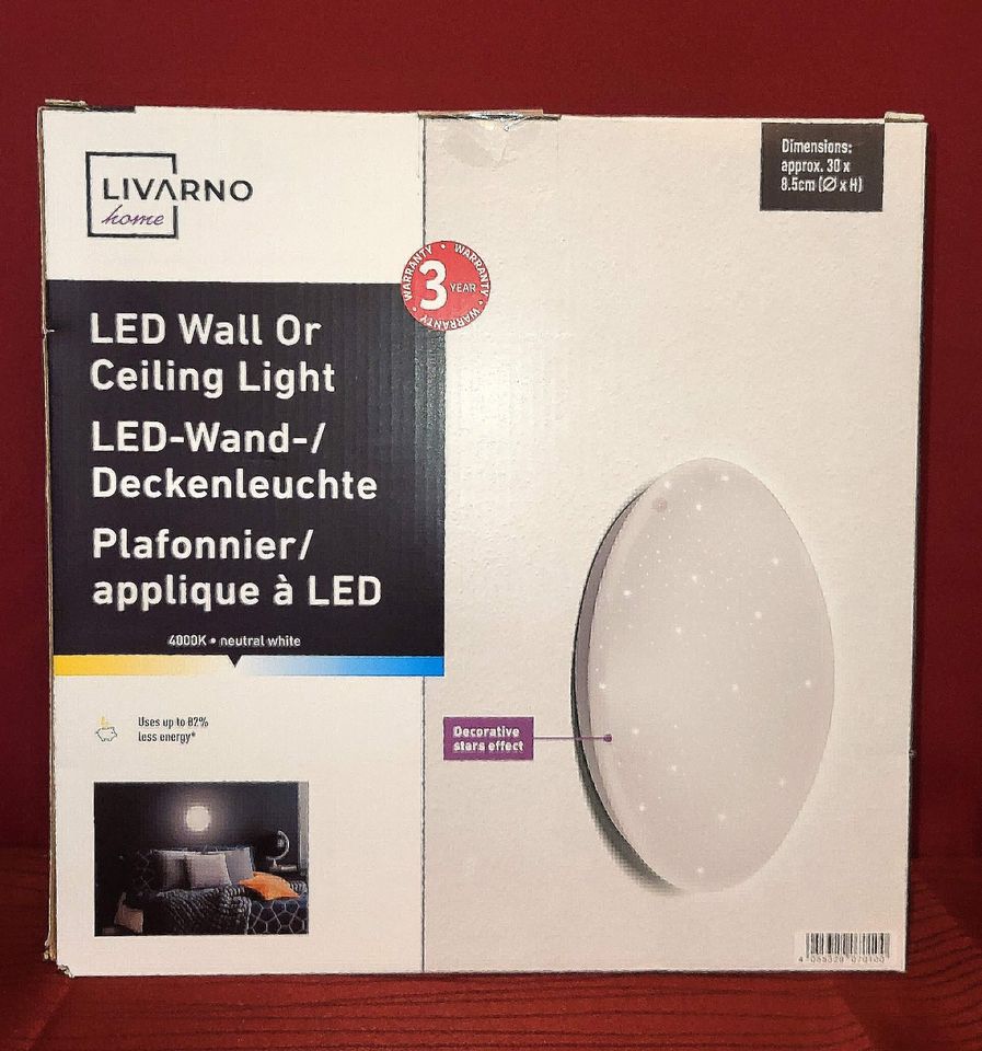 Livarno home LED Wand Decken Leuchte Lampe Licht Sterne 30x8,5 cm in  Baden-Württemberg - Meersburg | Lampen gebraucht kaufen | eBay  Kleinanzeigen ist jetzt Kleinanzeigen