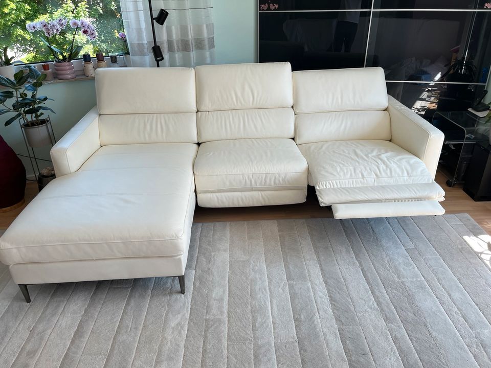 Sofa, Leder Sofa, Ecksofa, Couch In Farbe Elfenbein in Hamburg