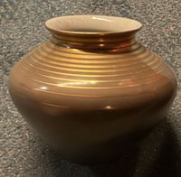 Vase Fürstenberg grau / taupe goldene Streifen Art Deco elegant Düsseldorf - Mörsenbroich Vorschau