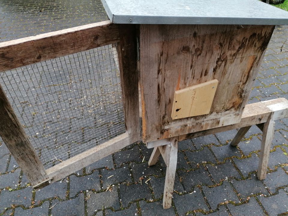 gebrauchter Hasenstall/ Kaninchenstall aus Holz mit Blechdach in Langweid am Lech