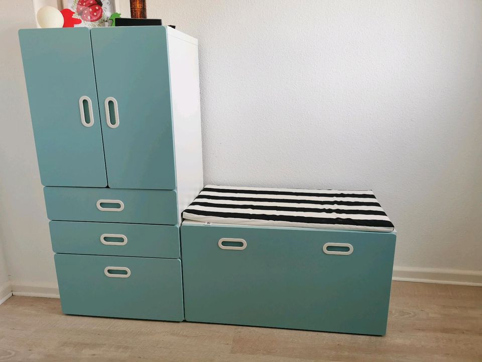 Ikea STUVA Hochbett, Schreibtisch, Schrank, Möbel, Bett in Flensburg