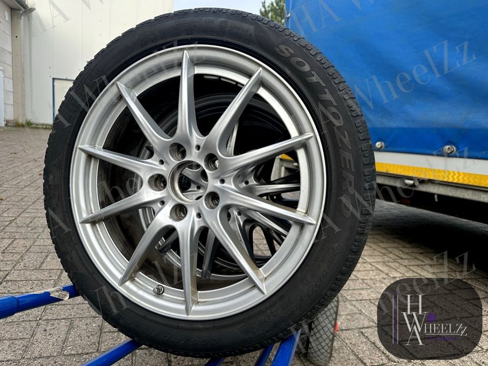 ORIGINAL MERCEDES ➡️ 4x Alufelgen RDKS CLA-Klasse A B W176 W246 W245 X117 C117 17 Zoll ET49 Zoll 5x112 Winter Räder 205/50 R17 alte Winterreifen Reifen Winter silber Felgen in Bünde