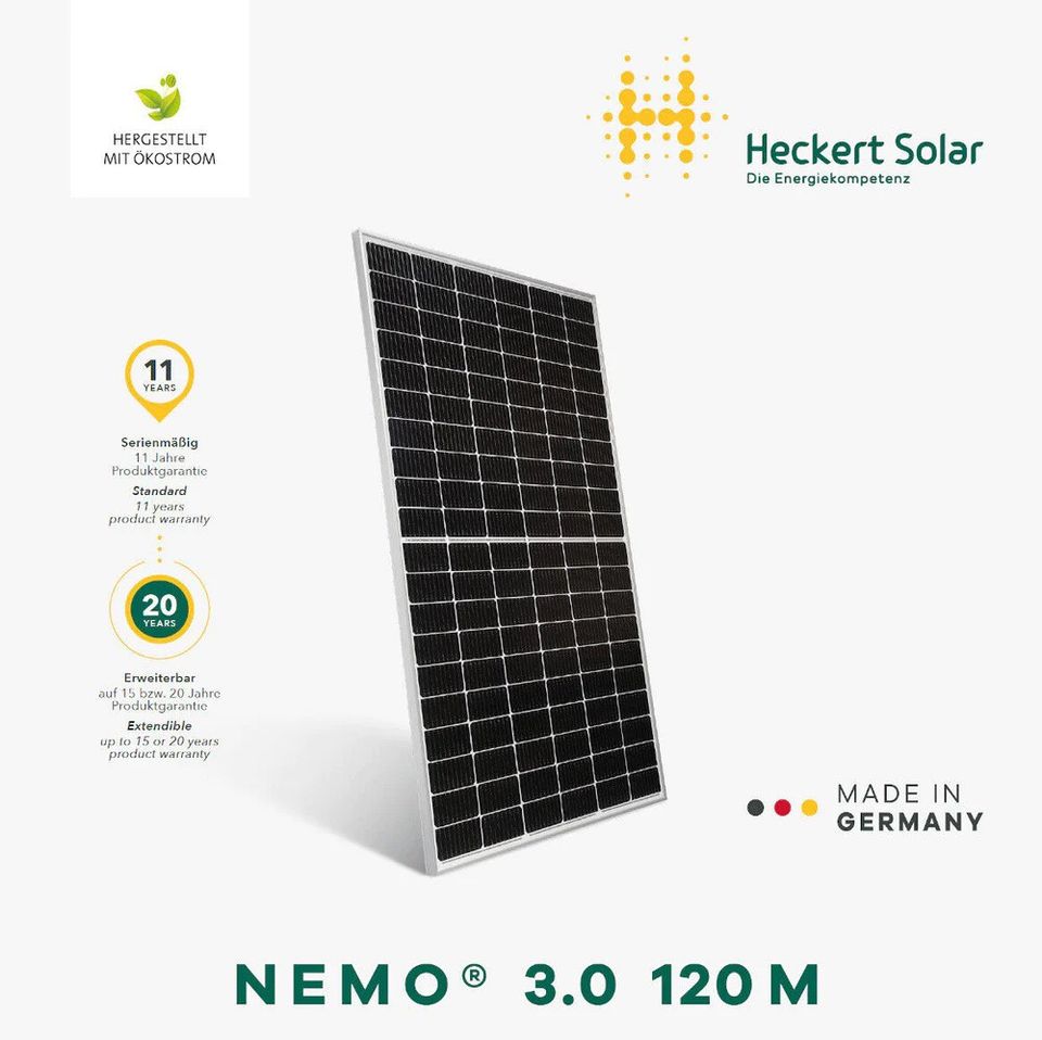 Heckert Solar NeMo® 3.0 120 M 380 AR PV-Modul, sofort verfügbar in Chemnitz