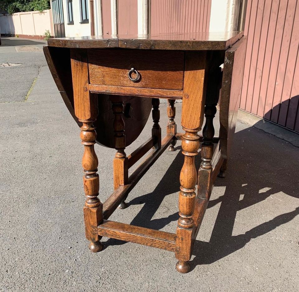 Tisch Esstisch klappbar Raumwunder England antik Gateleg Table in Pleidelsheim