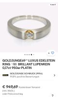 950Platin Ring mit 0.17ct Brilliant , ○17mm Baden-Württemberg - Laupheim Vorschau