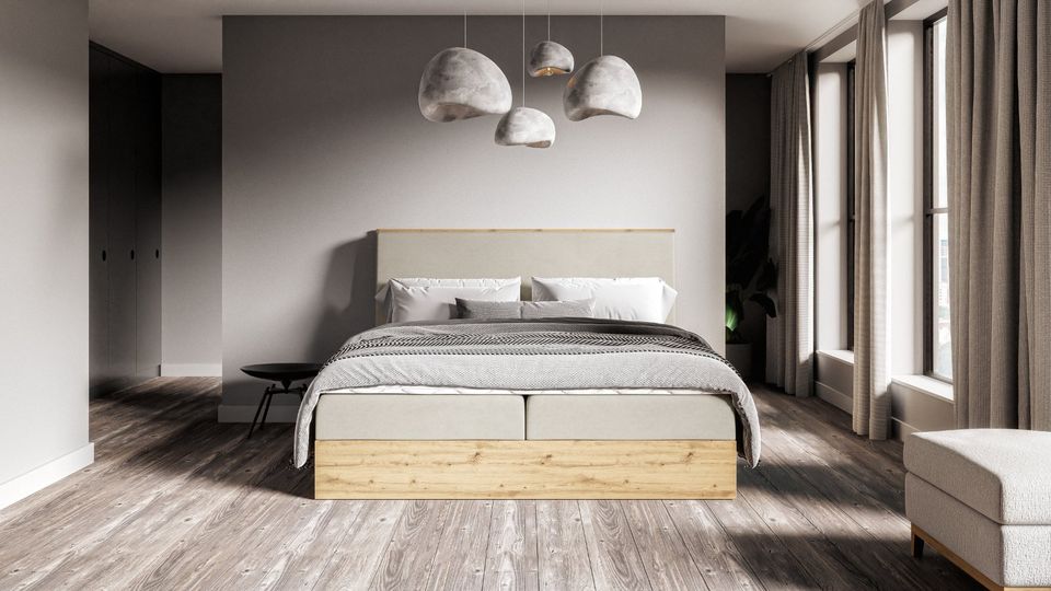 Boxspringbett NEU #Woodi Ehebett modern 140/160/180x200cm in Berlin