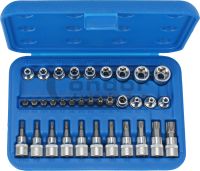 Steckschlüssel-Satz, 34-tlg., 3/8", Torx-Profil + ETorx-Profil Niedersachsen - Winsen (Aller) Vorschau