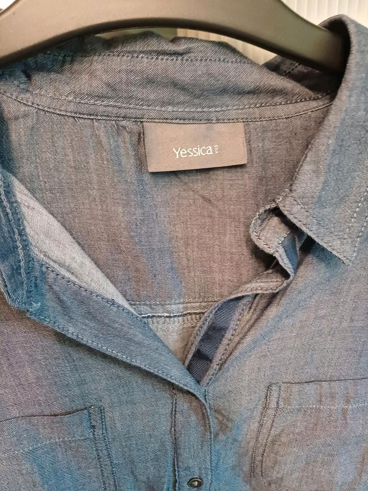 Jeansbluse, dünner Stoff, blau in Dortmund