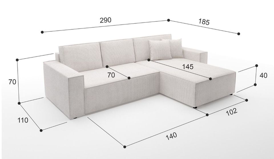 Ecksofa / Schlafsofa Ottomane Rechts 1 Jahr alt in Reutlingen