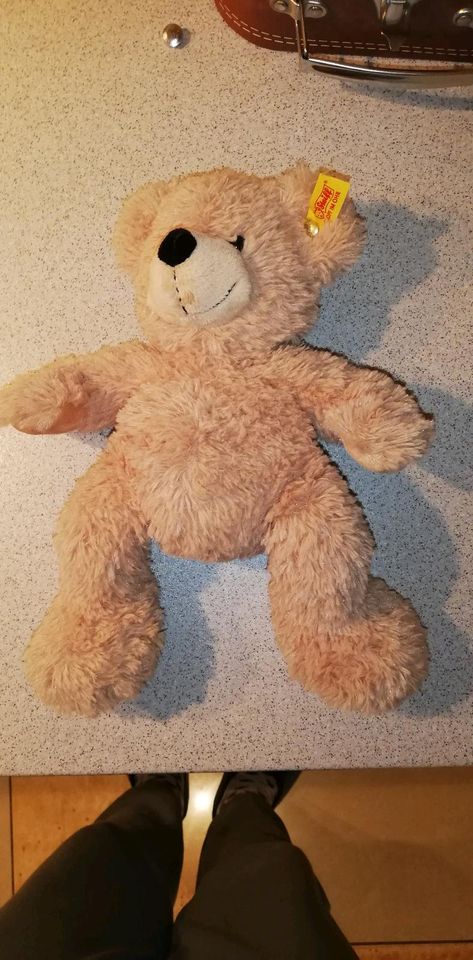 Steiff Teddybär Fynn mit Koffer in Kellenhusen