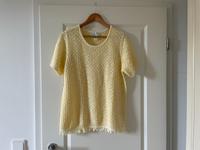 Pullover 42 Damen Creation L gelb Kurzarm Fransen Bayern - Taufkirchen München Vorschau