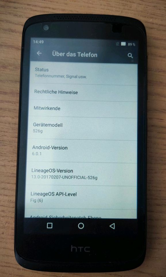 HTC Desire 526G Schwarz in Marienberg