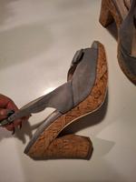 Andrea Conti Plateau Sandalen Gr 39 grau Wildleder Baden-Württemberg - Rheinstetten Vorschau